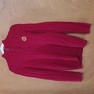 Lauren by Ralph Lauren women's size medium cotton 3/4 zip sweater GUC